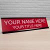 imageExcelMark Custom Name Plate for Door Office Wall Personalized With Your Text 2quotx 8quot1 Line BlackRed
