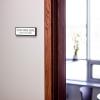 imageExcelMark Custom Name Plate for Door Office Wall Personalized With Your Text 2quotx 8quot1 Line BlackWhite