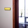 imageExcelMark Custom Name Plate for Door Office Wall Personalized With Your Text 2quotx 8quot1 Line BlackYellow