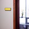 imageExcelMark Custom Name Plate for Door Office Wall Personalized With Your Text 2quotx 8quot1 Line BlackYellow