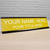 imageExcelMark Custom Name Plate for Door Office Wall Personalized With Your Text 2quotx 8quot1 Line BlackYellow