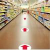 imageExcelMark Directional Floor Decal  Red Arrow  One Way  11quot Round  Direct Shopping Traffic Flow 1010