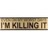 imageExcelMark Even On My Worst Days Im Killing It Desk Plate  2quotx 8quotNovelty Name Plate  Gold Name Plate with Black Desk Holder