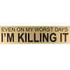 imageExcelMark Even On My Worst Days Im Killing It Desk Plate  2quotx 8quotNovelty Name Plate  Gold Name Plate with Black Desk Holder