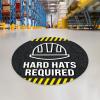imageExcelMark Hard Hats Required Floor Decal Notice Hard Hats Required 15quotHard Hats Required