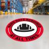 imageExcelMark Hard Hats Required Floor Decal Notice Hard Hats Required 15quotHard Hats Required at All Times
