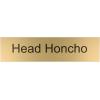 imageExcelMark Head Honcho Desk Plate  2quotx 8quotNovelty Name Plate  Gold Name Plate with Black Desk Holder