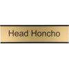 imageExcelMark Head Honcho Desk Plate  2quotx 8quotNovelty Name Plate  Gold Name Plate with Black Desk Holder