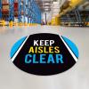 imageExcelMark Keep Aisles Clear Floor Decal Keep AISLES Clear 3 11quotKeep Aisles Clear 1