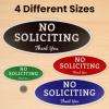 imageExcelMark No Soliciting Sign for House or Business  Durable IndoorOutdoor Sign  Easily Attach to Front Door  UV and Weather Resistant Extra Large  45quotx 11quot Blue with White Letters