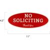 imageExcelMark No Soliciting Sign for House or Business  Durable IndoorOutdoor Sign  Easily Attach to Front Door  UV and Weather Resistant Extra Large  45quotx 11quot Red with White Letters