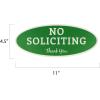 imageExcelMark No Soliciting Sign for House or Business  Durable IndoorOutdoor Sign  Easily Attach to Front Door  UV and Weather Resistant Extra Large  45quotx 11quot Green with White Letters