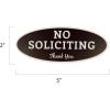 imageExcelMark No Soliciting Sign for House or Business  Durable IndoorOutdoor Sign  Easily Attach to Front Door  UV and Weather Resistant Large  36quotx 9quot Red with White LettersBrownWhite