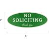 imageExcelMark No Soliciting Sign for House or Business  Durable IndoorOutdoor Sign  Easily Attach to Front Door  UV and Weather Resistant Large  36quotx 9quot Red with White LettersGreenWhite