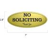 imageExcelMark No Soliciting Sign for House or Business  Durable IndoorOutdoor Sign  Easily Attach to Front Door  UV and Weather Resistant Large  36quotx 9quot Red with White LettersGoldBlack