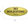 imageExcelMark No Soliciting Sign for House or Business  Durable IndoorOutdoor Sign  Easily Attach to Front Door  UV and Weather Resistant Large  36quotx 9quot Red with White LettersGoldBlack