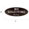 imageExcelMark No Soliciting Sign for House or Business  Durable IndoorOutdoor Sign  Easily Attach to Front Door  UV and Weather Resistant Large  36quotx 9quot Red with White LettersBrownWhite