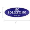 imageExcelMark No Soliciting Sign for House or Business  Durable IndoorOutdoor Sign  Easily Attach to Front Door  UV and Weather Resistant Large  36quotx 9quot Red with White LettersBlueWhite