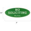 imageExcelMark No Soliciting Sign for House or Business  Durable IndoorOutdoor Sign  Easily Attach to Front Door  UV and Weather Resistant Large  36quotx 9quot Red with White LettersGreenWhite