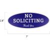 imageExcelMark No Soliciting Sign for House or Business  Durable IndoorOutdoor Sign  Easily Attach to Front Door  UV and Weather Resistant Large  36quotx 9quot Red with White LettersBlueWhite