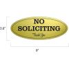imageExcelMark No Soliciting Sign for House or Business  Durable IndoorOutdoor Sign  Easily Attach to Front Door  UV and Weather Resistant Large  36quotx 9quot Red with White LettersGoldBlack
