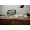 imageExcelMark Nope Desk Plate  2quotx 8quotNovelty Name Plate  Gold Name Plate with Black Desk Holder
