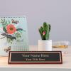 imageExcelMark Personalized Walnut Wood Business Desk Black Name Plate with Gold Letters  2quotx 8quotRosewood