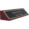 imageExcelMark Personalized Walnut Wood Business Desk Black Name Plate with Gold Letters  2quotx 8quotRosewood