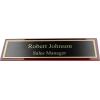 imageExcelMark Personalized Walnut Wood Business Desk Black Name Plate with Gold Letters  2quotx 8quotRosewood