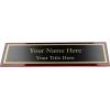 imageExcelMark Personalized Walnut Wood Business Desk Black Name Plate with Gold Letters  2quotx 8quotRosewood