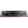 imageExcelMark Personalized Walnut Wood Business Desk Black Name Plate with Gold Letters  2quotx 8quotRosewood wCard Holder