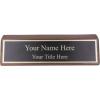 imageExcelMark Personalized Walnut Wood Business Desk Black Name Plate with Gold Letters  2quotx 8quotWalnut