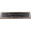imageExcelMark Personalized Walnut Wood Business Desk Black Name Plate with Gold Letters  2quotx 8quotWalnut