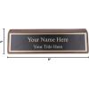 imageExcelMark Personalized Walnut Wood Business Desk Black Name Plate with Gold Letters  2quotx 8quotWalnut