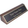imageExcelMark Personalized Walnut Wood Business Desk Black Name Plate with Gold Letters  2quotx 8quotWalnut
