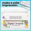 imageExcelMark Premium Clear Acrylic Glass Block Name Plates for Your Desk  8quot x 25quot  Floral