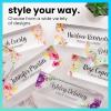 imageExcelMark Premium Clear Acrylic Glass Block Name Plates for Your Desk  8quot x 25quot  Floral