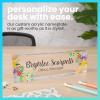 imageExcelMark Premium Clear Acrylic Glass Block Name Plates for Your Desk  8quot x 25quot  Floral