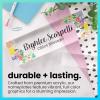 imageExcelMark Premium Clear Acrylic Glass Block Name Plates for Your Desk  8quot x 25quot  Floral