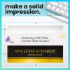 imageExcelMark Premium Clear Acrylic Glass Block Unique Designed Name Plates for Your Desk  8quotx25quot  OrchidsBlackGold