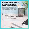 imageExcelMark Premium Clear Acrylic Glass Block Unique Designed Name Plates for Your Desk  8quotx25quot  OrchidsClear