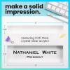 imageExcelMark Premium Clear Acrylic Glass Block Unique Designed Name Plates for Your Desk  8quotx25quot  OrchidsClear