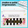 imageExcelMark Premium Clear Acrylic Glass Block Unique Designed Name Plates for Your Desk  8quotx25quot  OrchidsFloral Pink