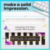 imageExcelMark Premium Clear Acrylic Glass Block Unique Designed Name Plates for Your Desk  8quotx25quot  OrchidsFloral Purple