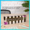 imageExcelMark Premium Clear Acrylic Glass Block Unique Designed Name Plates for Your Desk  8quotx25quot  OrchidsFloral Purple