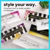 imageExcelMark Premium Clear Acrylic Glass Block Unique Designed Name Plates for Your Desk  8quotx25quot  OrchidsMarble Clear
