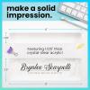 imageExcelMark Premium Clear Acrylic Glass Block Unique Designed Name Plates for Your Desk  8quotx25quot  OrchidsMarble Clear