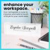imageExcelMark Premium Clear Acrylic Glass Block Unique Designed Name Plates for Your Desk  8quotx25quot  OrchidsMarble Clear