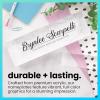 imageExcelMark Premium Clear Acrylic Glass Block Unique Designed Name Plates for Your Desk  8quotx25quot  OrchidsMarble Clear