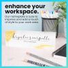 imageExcelMark Premium Clear Acrylic Glass Block Unique Designed Name Plates for Your Desk  8quotx25quot  OrchidsMarble Gold